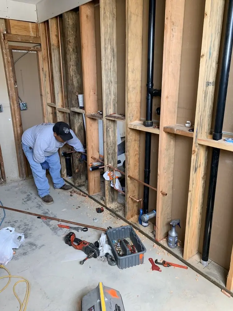 Commercial rough-in plumbing for Water Heater Replacement in Marietta